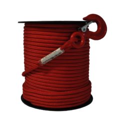 DOCMA 100m x 10mm rope with hook (red)