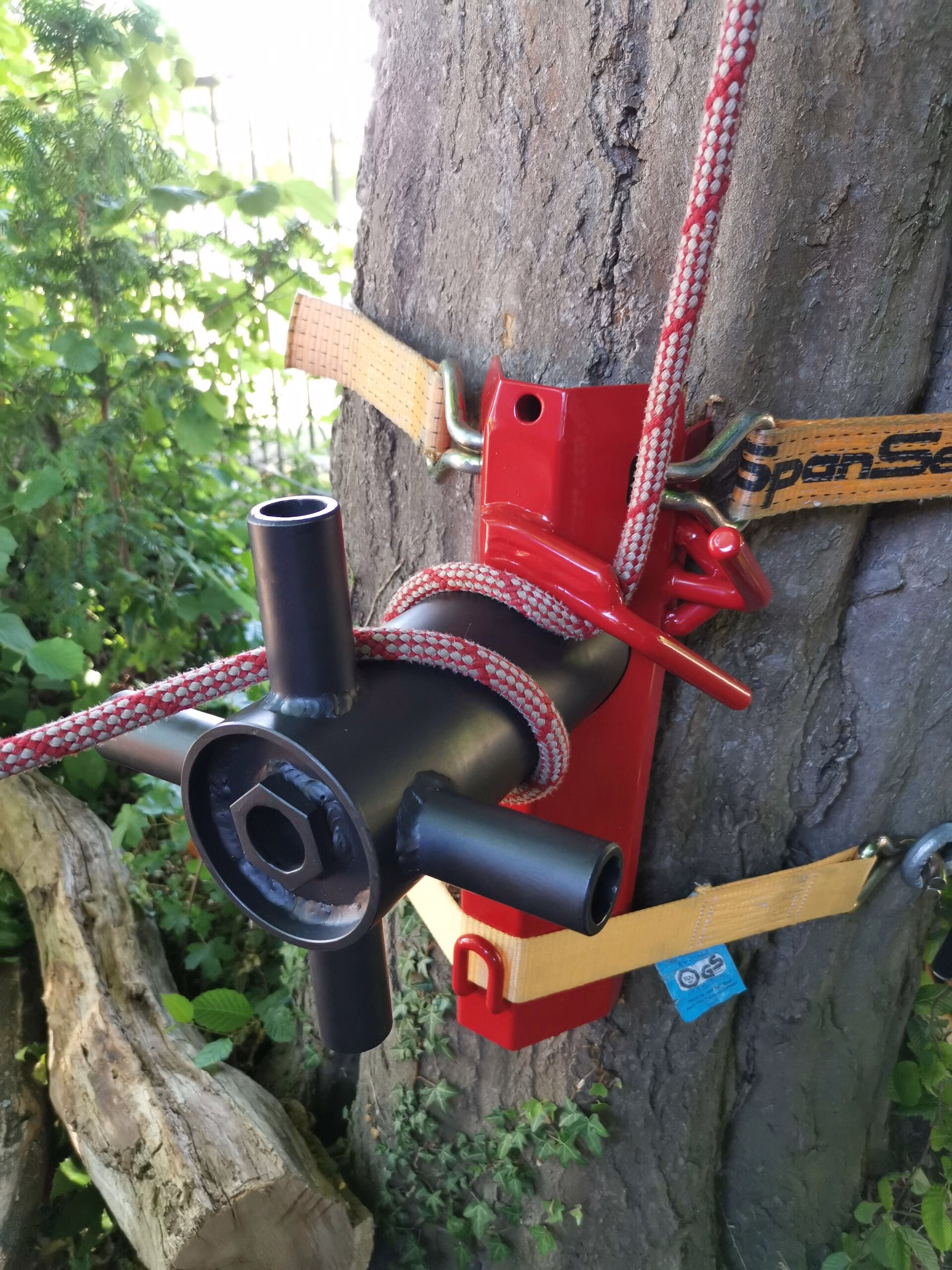 EDER daWinchi rigging bollard alternate view on tree